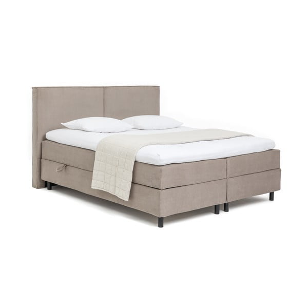 Letto boxspring grigio tortora con contenitore 180x200 cm Elva Bold – Bonami Selection