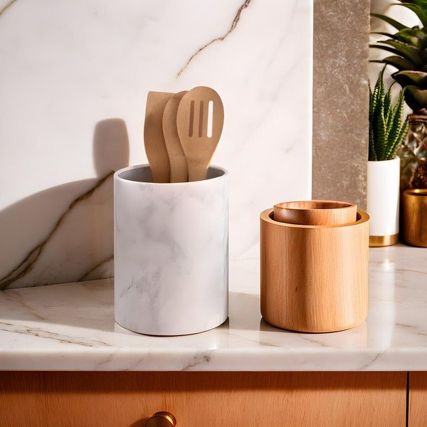 Portautensili da cucina in acciaio inox Easton – Premier Housewares-image-2