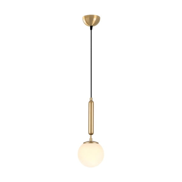 Lampadario dorato con paralume in vetro ø 15 cm King – Opviq lights