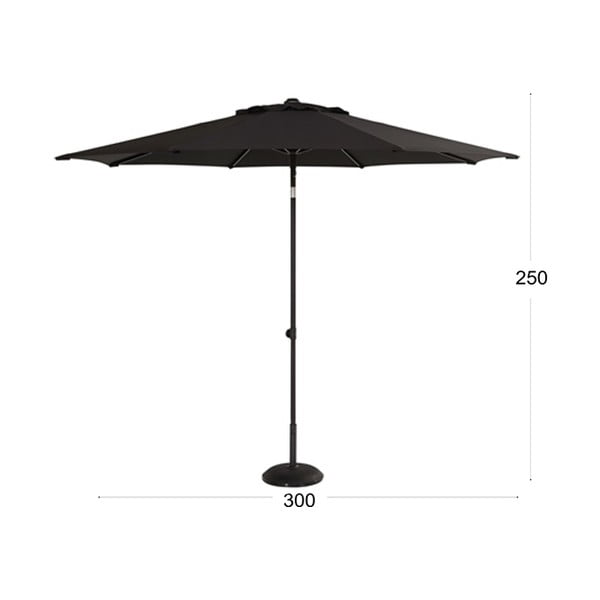 Ombrellone nero , ø 300 cm - Hartman-image-1