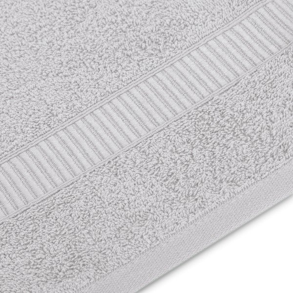 Set di asciugamani per viso e corpo tipo terry grigio chiaro in cotone 3 pz Avium – Restilo-image-2