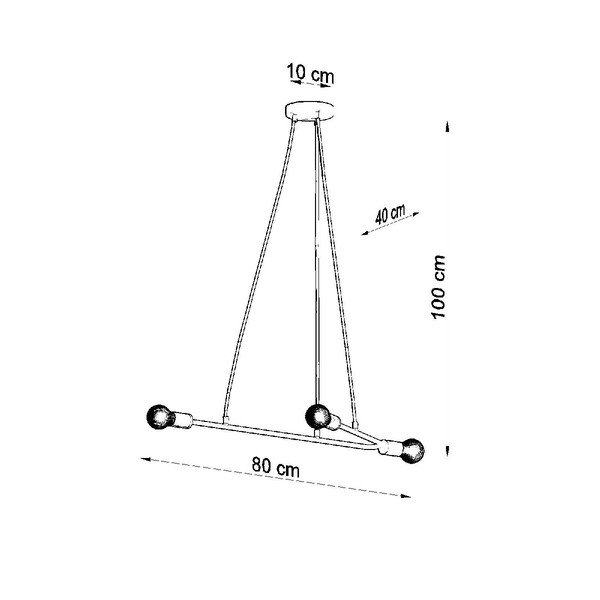 Lampada a sospensione nera 80x40 cm Latomia - Sollux-image-3