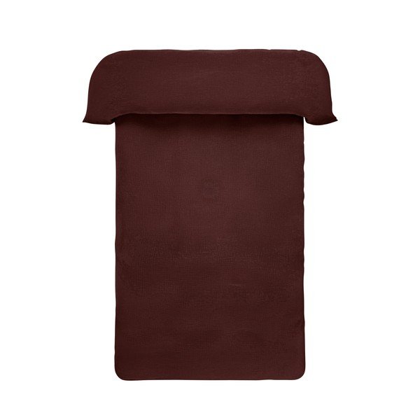 Set copripiumino e federa marrone scuro in mussola per letto singolo 140x200 cm Amilia – Jotex