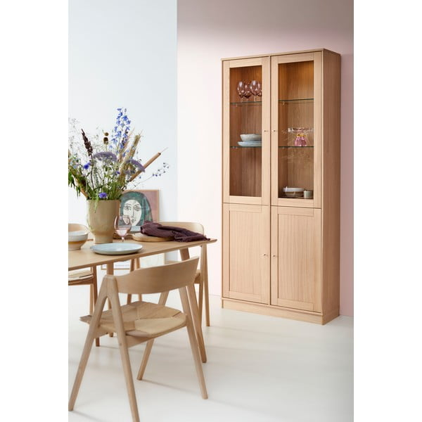 Vetrina con illuminazione in rovere 89x199 cm Mistral - Hammel Furniture-image-1