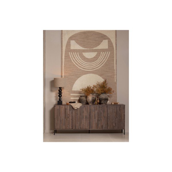 Cassettiera marrone con effetto frassino 200x85x44 cm Gravure – WOOOD-image-4