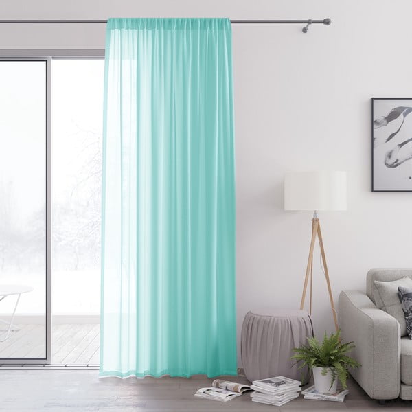 Tenda turchese , 160 x 250 cm Voile Pleat - AmeliaHome-image-2
