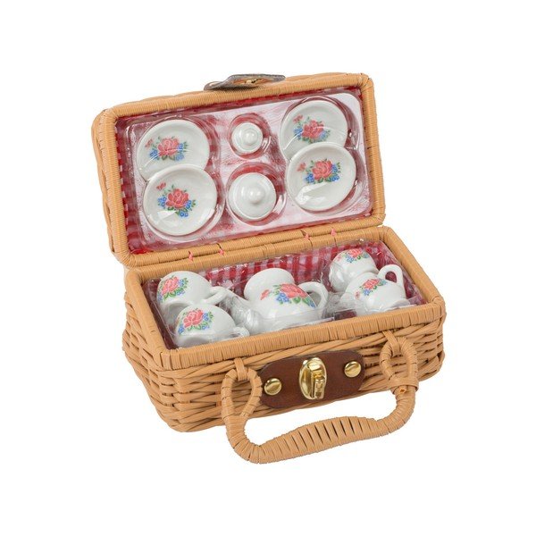 Set di 14 pezzi in porcellana per bambini con astuccio Caffè - Legler