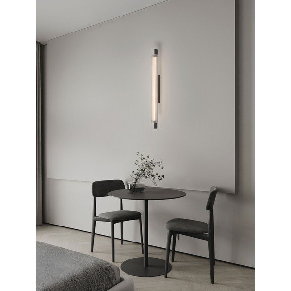 Lampada da parete LED nera opaca in alluminio con intensità regolabile Glovia – Nova Luce-image-1