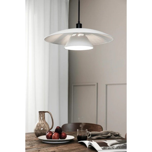 Lampada a sospensione bianca e nera con paralume in metallo ø 50 cm Millinge - Markslöjd-image-2