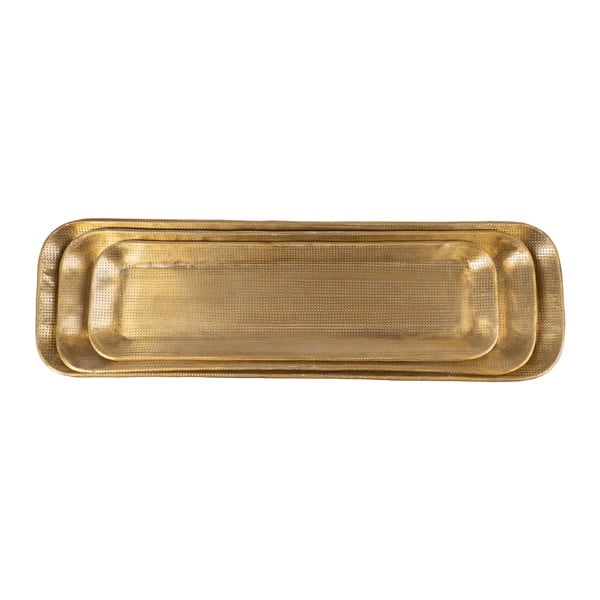 Set di vassoi decorativi in metallo 3 pz 14x48 cm Grau – Ixia