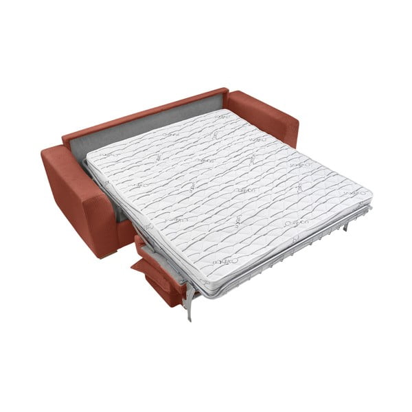 Divano color mattone allungabile con rivestimento in velluto a coste 225 cm Augustin – Bobochic Paris-image-4