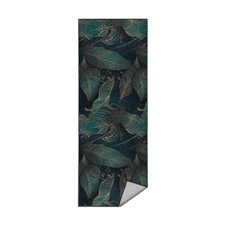Passatoia color petrolio lavabile 80x200 cm Midnight Jungle – Mila Home