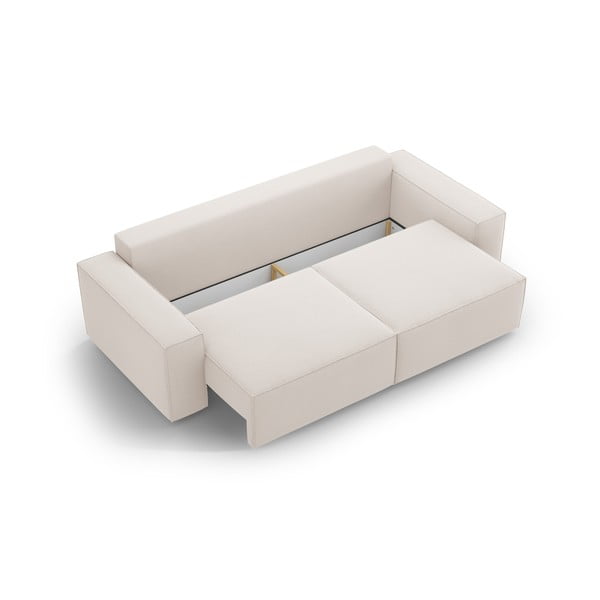 Divano letto beige 247 cm Jodie - Micadoni Home-image-3
