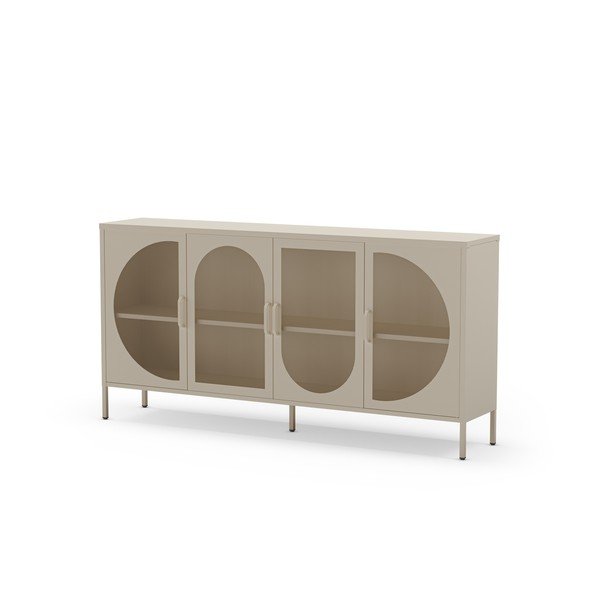 Cassettiera color crema 160x90 cm Tayra - Marckeric-image-2