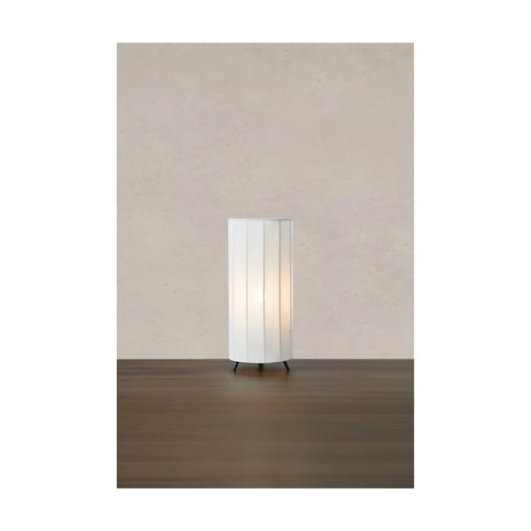 Lampada da tavolo bianca e nera con paralume in tessuto (altezza totale 31,5 cm) Hikari – Markslöjd-image-3
