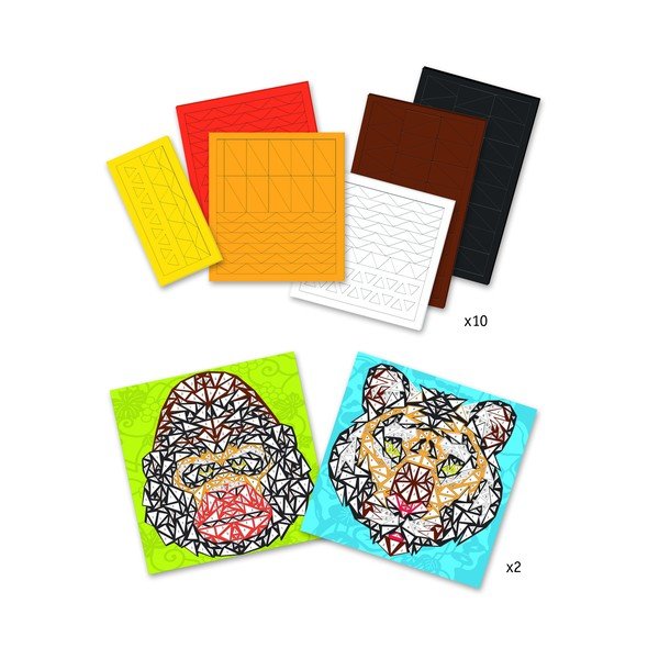 Set creativo ZOO Mozaics - Djeco-image-1