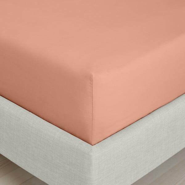 Lenzuolo con angoli color terracotta in percalle di cotone 90x190 cm Cotton Percale – Bianca-image-3