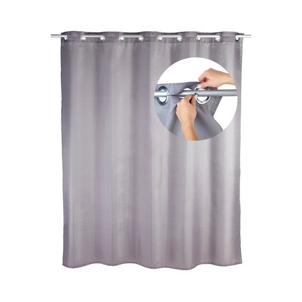 Tenda da doccia grigia , 180 x 200 cm Comfort Flex - Wenko-image-4