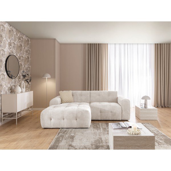 Divano angolare color crema (con penisola a sinistra/con chaise lounge) Melva – Ropez-image-3
