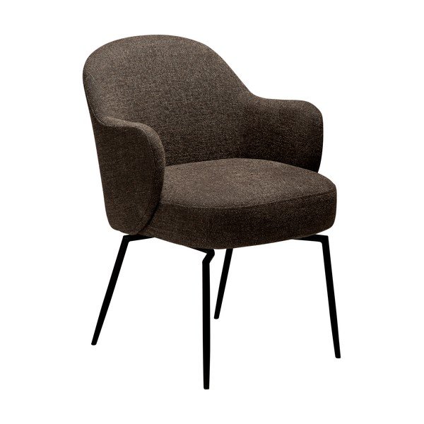 Sedia da pranzo marrone con braccioli/girevole Bae – DAN-FORM Denmark
