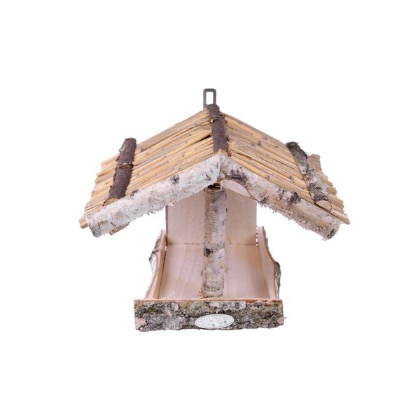 Mangiatoia da parete in legno per uccelli, altezza 24,5 cm - Esschert Design-image-1