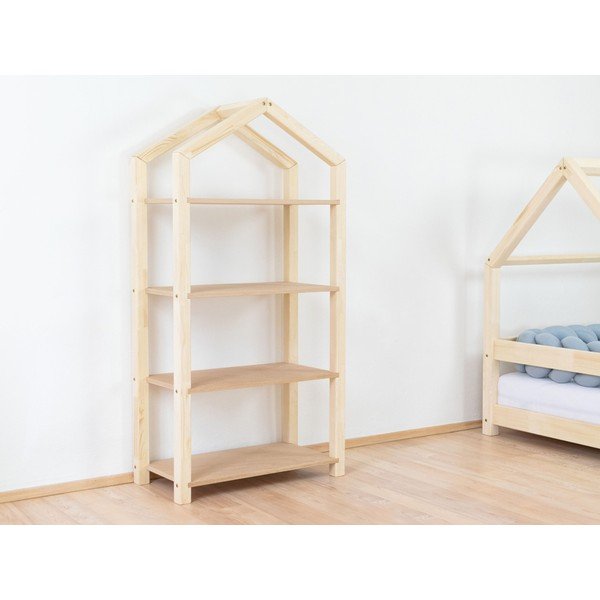 Scaffale in legno naturale con ripiani beige Tally, 153 x 78 cm - Benlemi-image-1