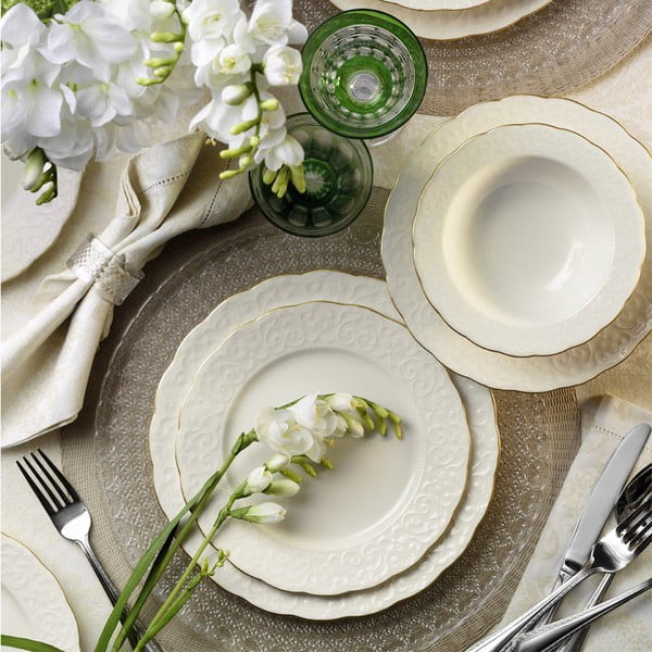 Set di stoviglie in porcellana Kutahya Simplicity da 24 pezzi - Kütahya Porselen-image-1