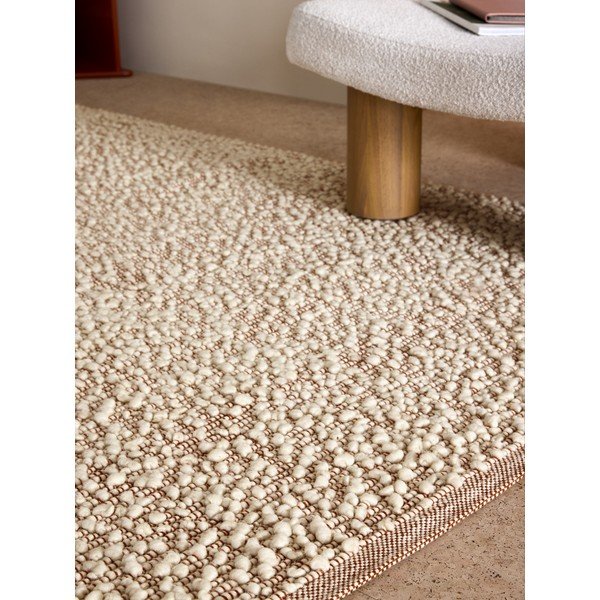 Tappeto beige in misto lana tessuto a mano 120x170 cm Claude – MADE-image-1