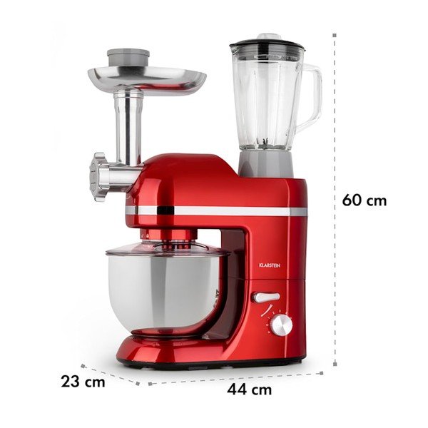Robot da cucina multifunzione rosso Lucia Elegance - Klarstein-image-3