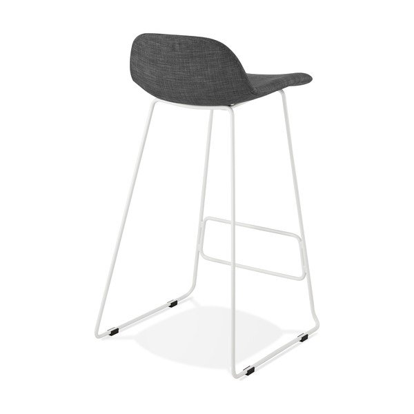 Sgabello da bar grigio con gambe bianche, altezza seduta 76 cm Vancouver - Kokoon-image-3