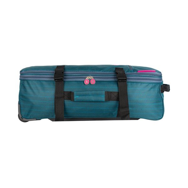 Borsa da viaggio su ruote verde petrolio Lulucastagnette Rallas, 91 l - LULUCASTAGNETTE