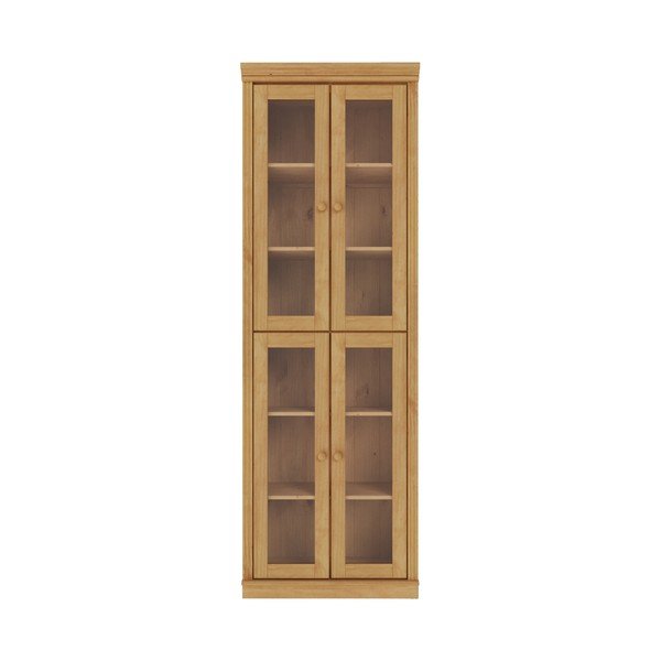 Vetrina colore naturale chiaro in pino massiccio 74x223x37 cm Anita – Støraa