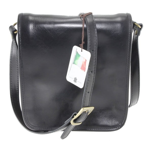 Borsa a tracolla in pelle nera da uomo Roads - Chicca Borse-image-4