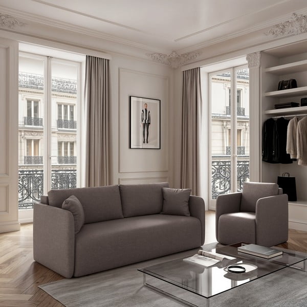 Divano grigio allungabile 220 cm Chaum – Rodier-image-1