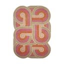 Tappeto rosa in lana tessuto a mano 140x200 cm Spiral Shaped  – Flair Rugs