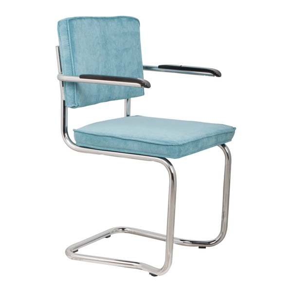 Set di 2 sedie blu con braccioli Ridge Kink Rib - Zuiver