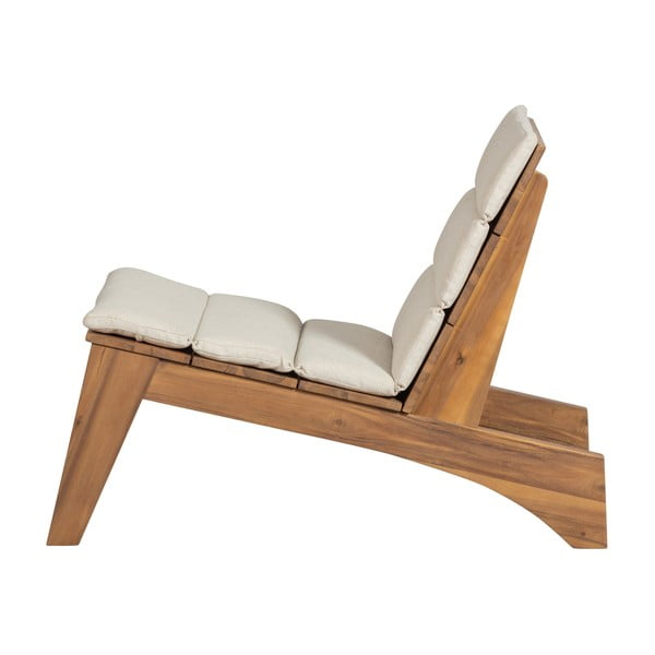 Poltrona da giardino in legno color crema e naturale Kenai - Exotan-image-3