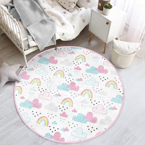 Tappeto bianco per bambini ø 120 cm Comfort - Mila Home-image-3