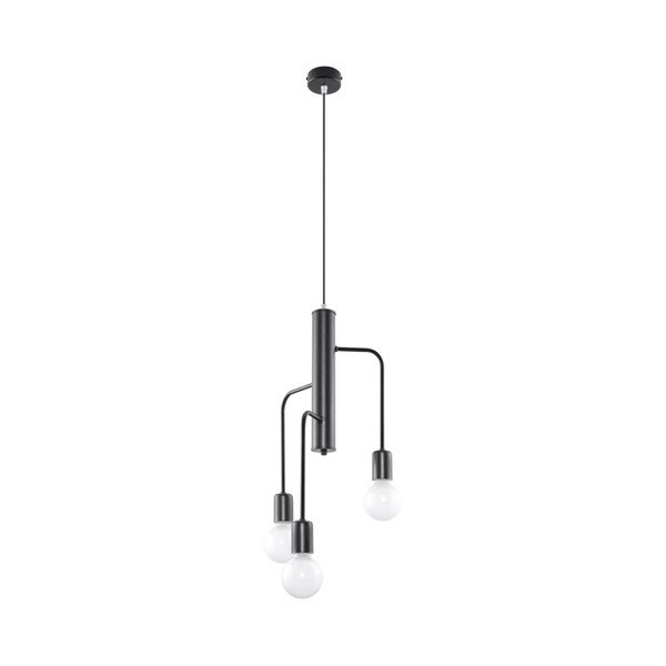 Lampada da soffitto nera Donato 3M - Sollux