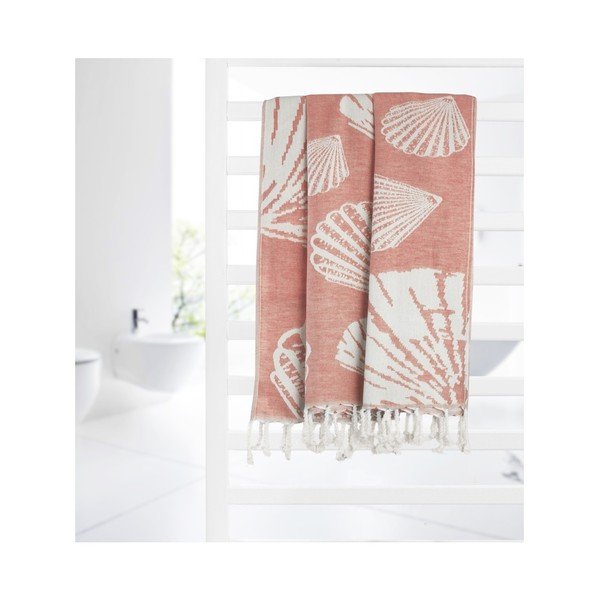 Telo hammam arancione Fiona, 165 x 100 cm Cotton Collection - Kate Louise-image-3