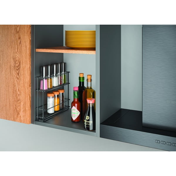 Mensola estraibile nera per spezie Lava - Metaltex-image-2