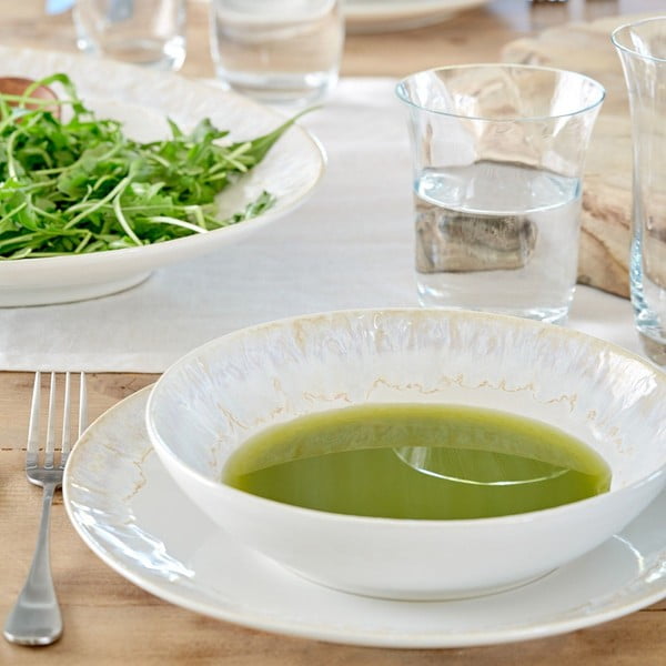 Piatto in gres bianco ø 27 cm Taormina - Casafina-image-2