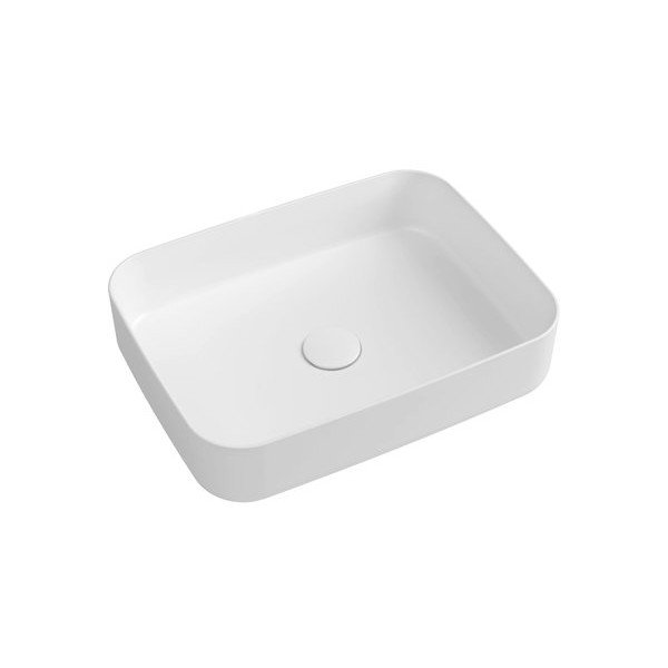 Lavabo in ceramica bianca , 50 x 36 cm Infinity Rectangle - Sapho