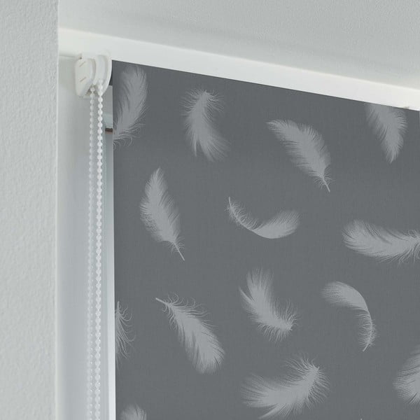 Tenda a pacchetto grigia in tessuto 60x90 cm Envolea – douceur d'intérieur-image-1