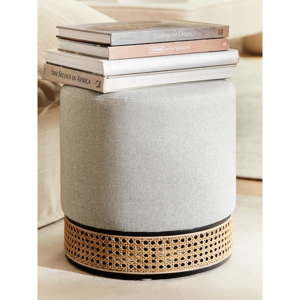 Pouf grigio chiaro Mara - Westwing Collection-image-3