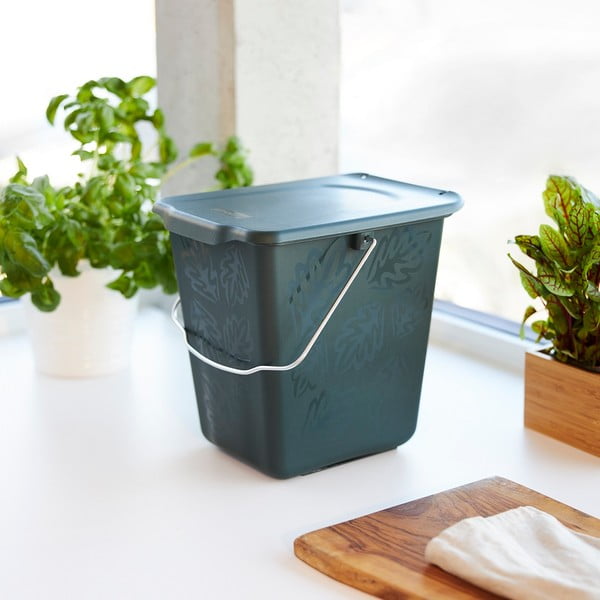 Contenitore per rifiuti compostabili verde scuro 7 l Greenlije - Rotho-image-3