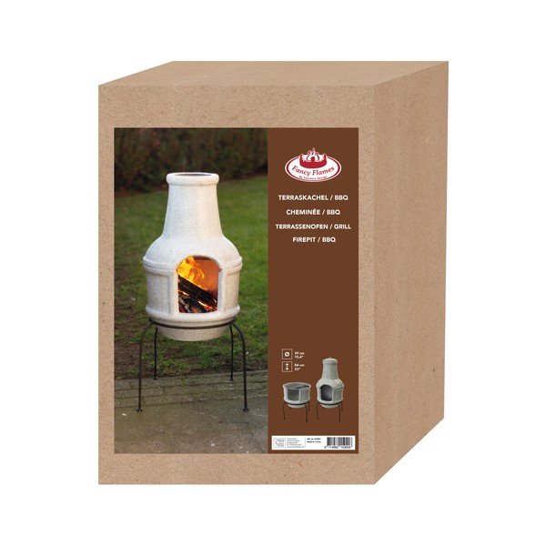 Caminetto in ceramica su base BBQ, piccolo - Esschert Design-image-2