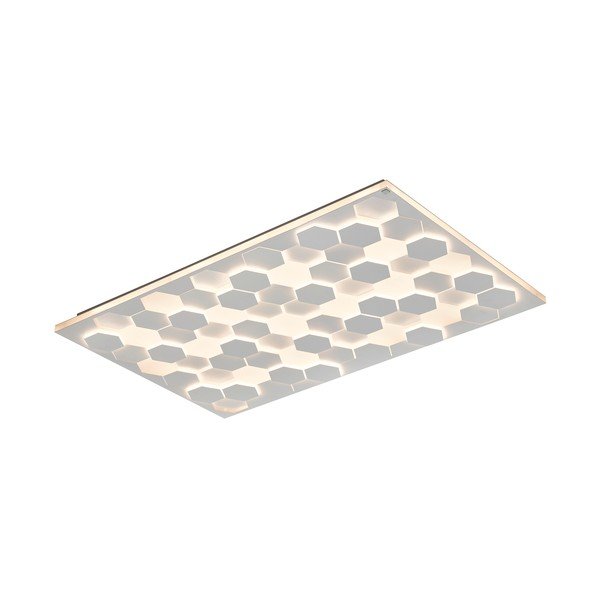 Apparecchio da soffitto a LED bianco con controllo vocale/app mobile con paralume in metallo 70x115 cm Cifavo - CINQUE-image-4