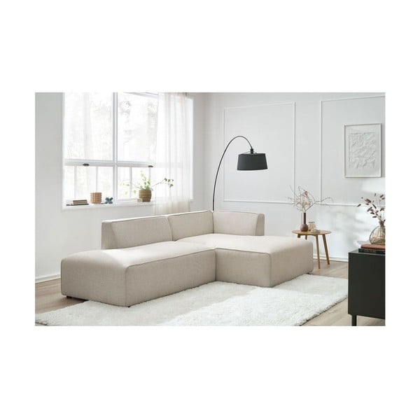 Divano angolare componibile beige (penisola a destra/a L) Megeve – Bobochic Paris-image-1