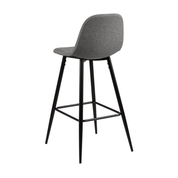 Sgabello da bar grigio chiaro con base in metallo Wilma - Actona-image-2